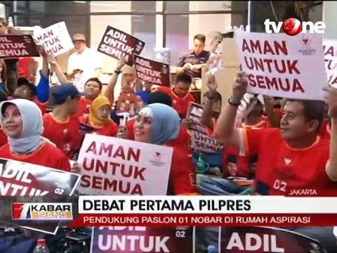 Pendukung Gelar Nonton Bareng Debat Capres-Cawapres