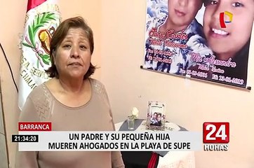 Padre e hija se ahogan en playa de Supe y familiares piden apoyo para buscar cuerpos
