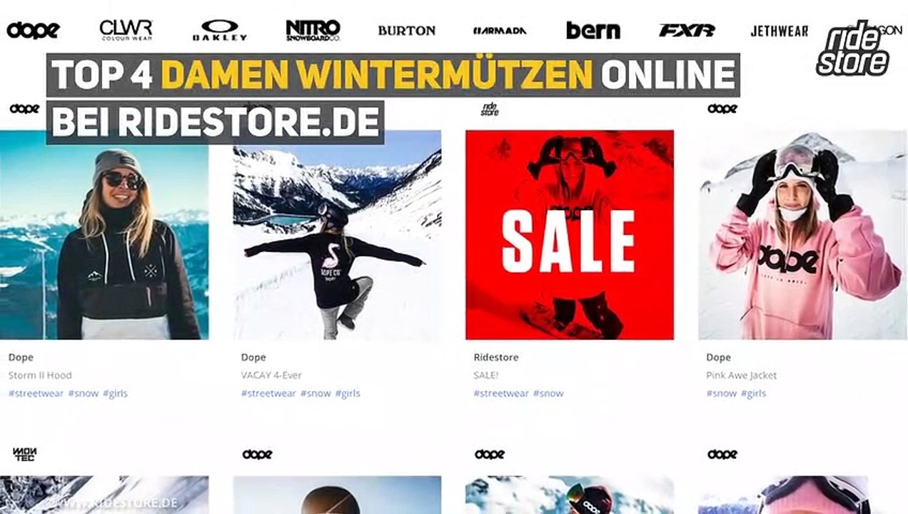 Top 4 Damen Wintermützen online bei Ridestore