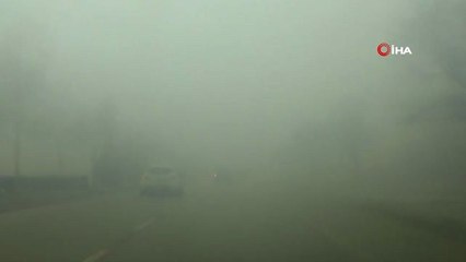 İnegöl'de Yoğun Sis Ulaşımda Aksamalara Neden Oldu