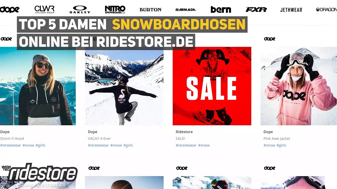 Top 5 Damen Snowboardhosen online bei Ridestore
