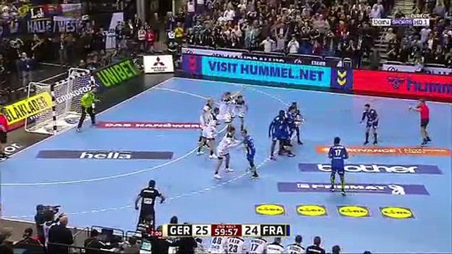 Mondial de handball le but égalisateur de Timothey NGuessan lors de France-Allemagne