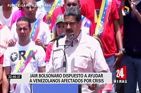 Jair Bolsonaro anunció que estará dispuesto a ayudar a venezolanos afectados por la crisis