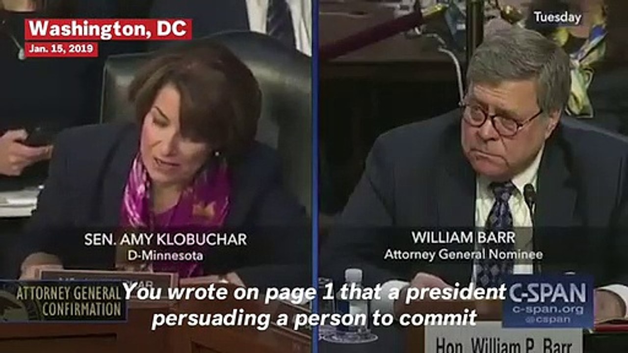 Attorney General Nominee Barr: Trump Would Be Guilty Of Obstructing Justice If He Told Cohen To Lie