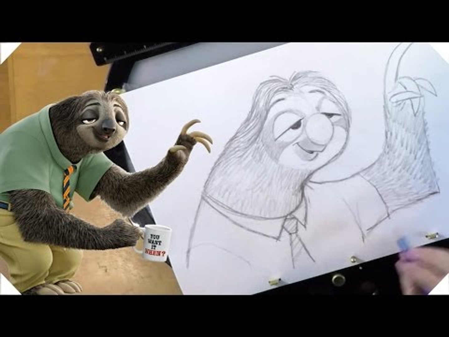 How to Draw Flash the Sloth - Disney' ZOOTOPIA