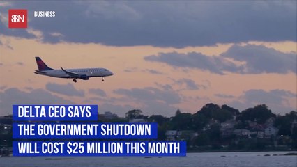 Delta Says Shutdown Is Costing 25 Million A Month