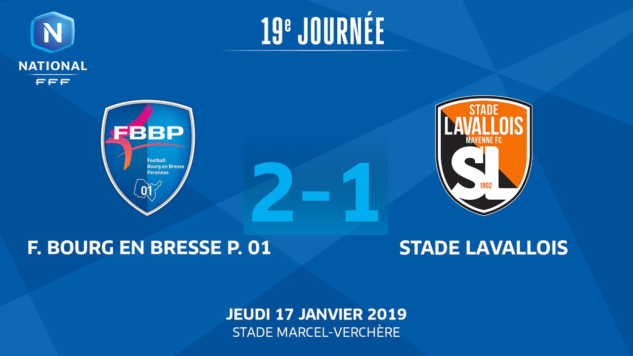 J19 : F. Bourg en Bresse Péronnas 01 - Stade Lavallois (2-1), le résumé I National FFF 2018-2019