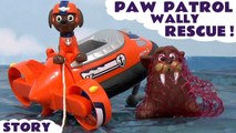 Brave Paw Patrol to the Rescue as Wally has an Accident, watch out for Sharks - A Paw Patrol Full Episode in English and A toy story for kids and preschool children