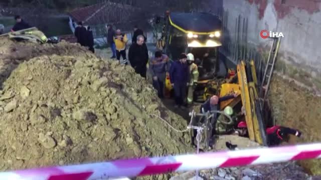 Arnavutköy'de İnşaat Alanında Toprak Kayması