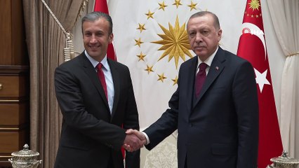 Cumhurbaşkanı Erdoğan, Venezuela Devlet Başkan Yardımcısı El Aissami ile bir araya geldi