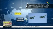 Rusia: aviones de combate colisionan durante vuelo