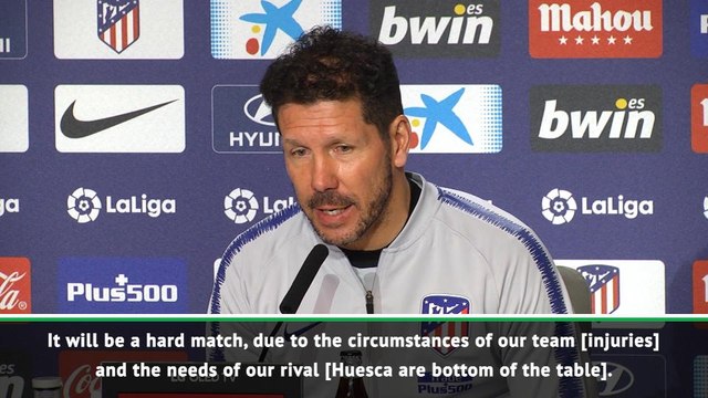 Improved Huesca will be tough opponents - Simeone