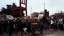 GENEVE  5000 ados font la grève des cours pour le climat
