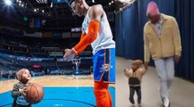 Russell Westbrook And His ADORABLE Son Do Pregame Workout & Show Off Matching Outfits!