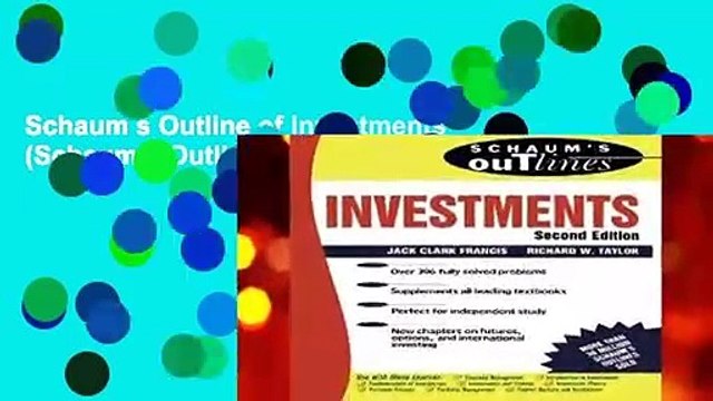 Schaum s Outline of Investments (Schaum s Outline Series)