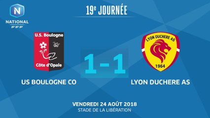 J19 : US Boulogne CO-Lyon Duchère AS (1-1), le résumé