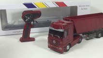 RuiChuang RC Remote Mercedes Benz Dump Truck RUICHUANG QY1101C 1/32 - Unboxing Demo Review
