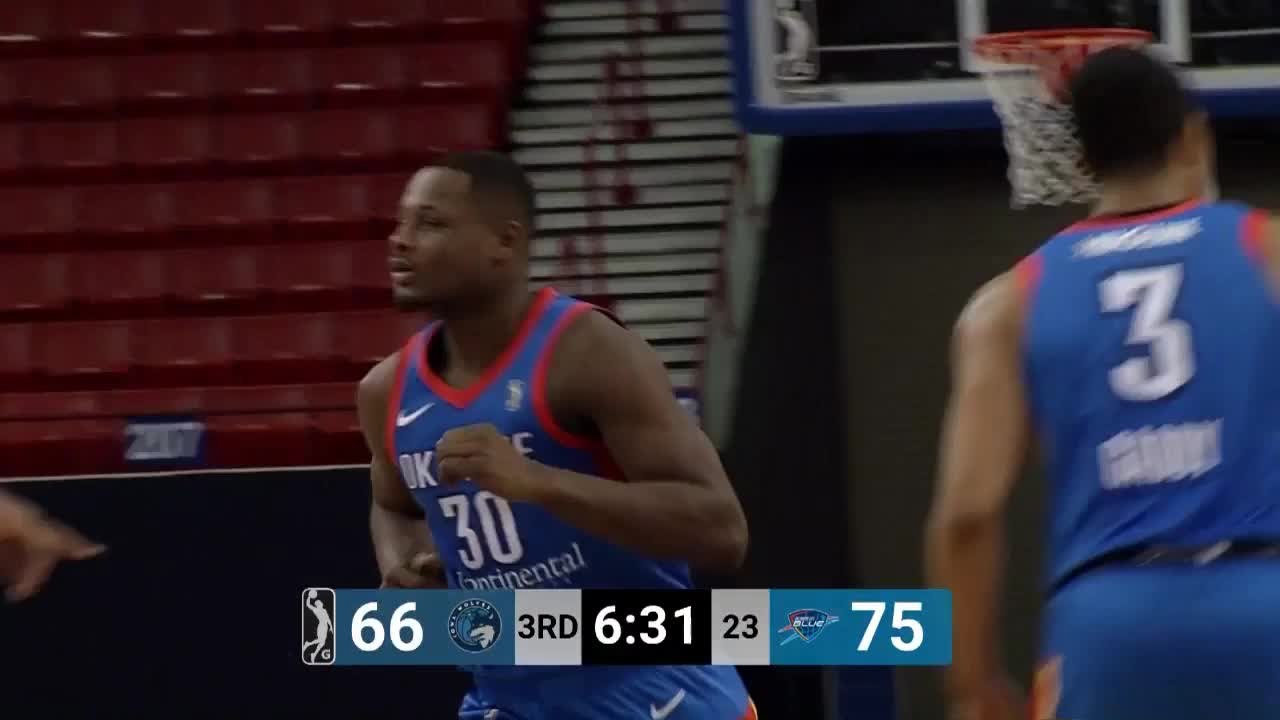 Deonte Burton rises up and throws it down