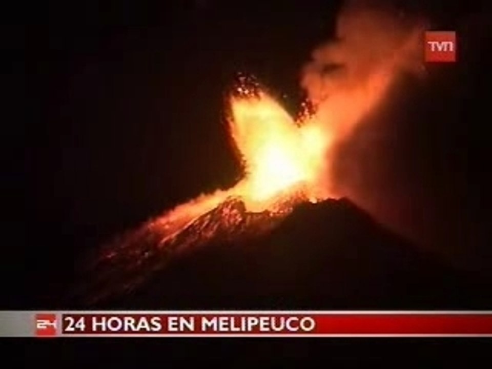 Erupcion del volcan Llaima en Chile