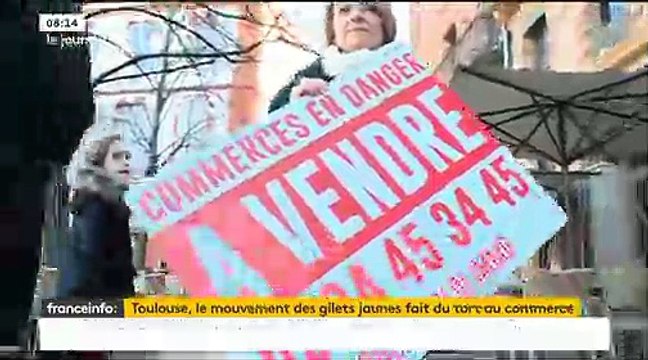 Gilets jaunes : Le cri d'alarme de commerçants à Toulouse à deux doigts de perdre leur commerce à cause de la mobilisation - Regardez