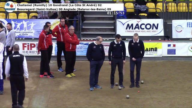 Luc Ayral décisif à deux boules contre un mais trois points contre, sixième étape du Super 16 masculin, Mâcon 2019