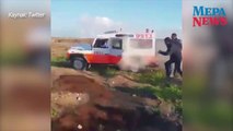İsrail, yaralı Filistinlileri taşıyan ambulansa gaz bombasıyla saldırdı