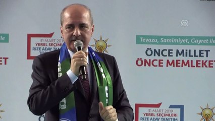 Kurtulmuş: 'Millet gibi düşünmeyen hiç kimse Cumhurbaşkanı olamayacak' - RİZE