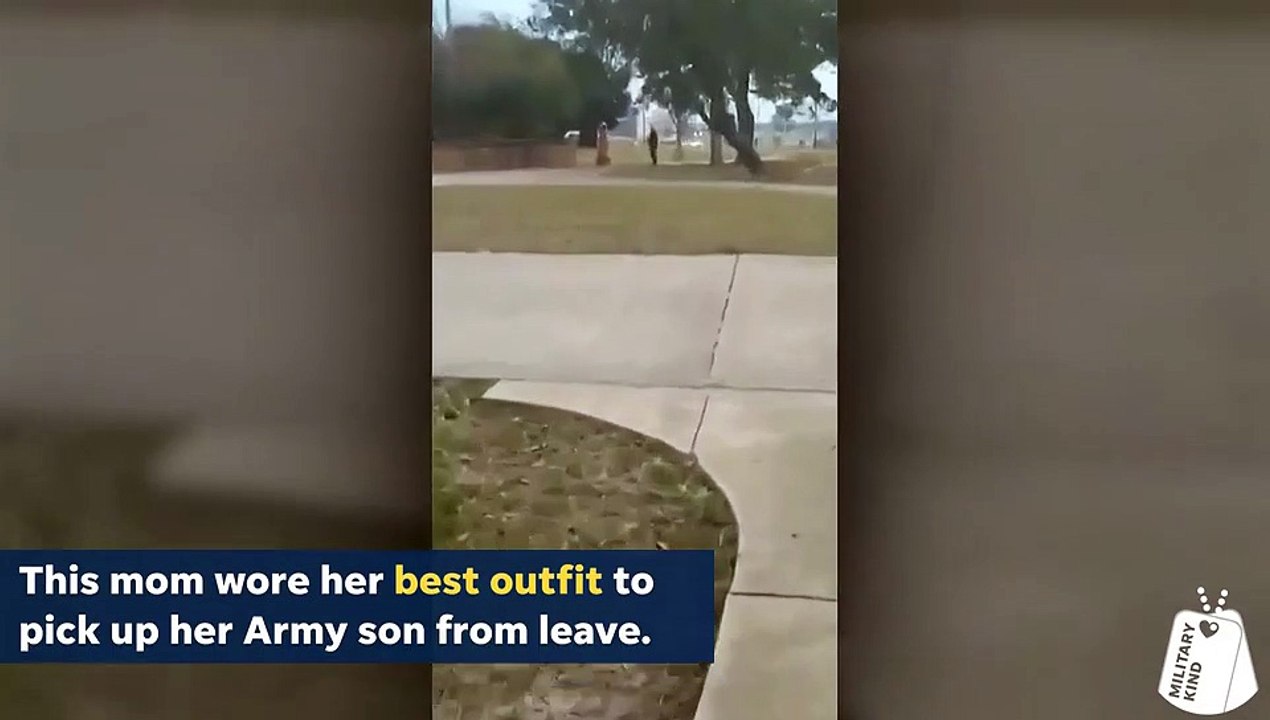 Soldier's mom trolls him dressed as T-Rex