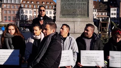 Hommage de la communauté afghane de Strasbourg à Kamal Nagchchband, victime de l'attentat du 11 décembre 2018