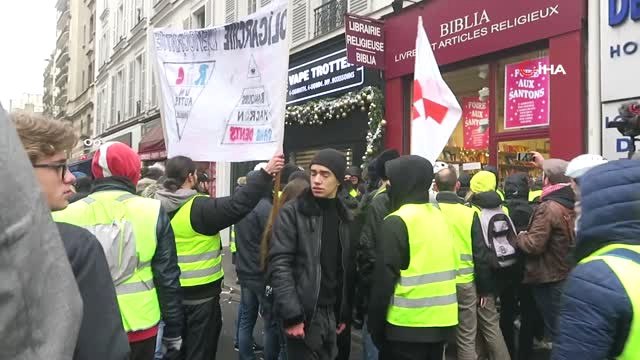 Sarı Yelekliler 10'ncu Kez Sokakta- Fransa'da Gazeteciler de 'Sarı Yelekliler'i Protesto Ediyor