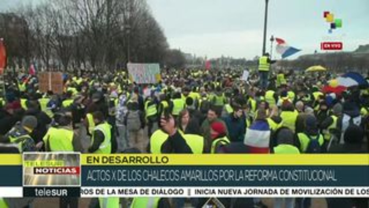 Francia: chalecos amarillos se movilizan por décimo sábado consecutivo