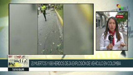 Colombia: elevan a 21 cifra de víctimas por atentado con coche bomba