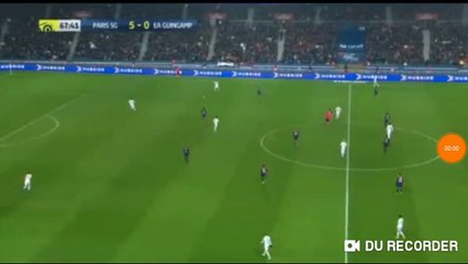 Neymar goal PSG vs Guingamp 9-0