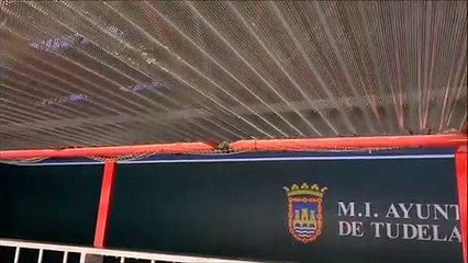 Goteras en el pabellón Ciudad de Tudela