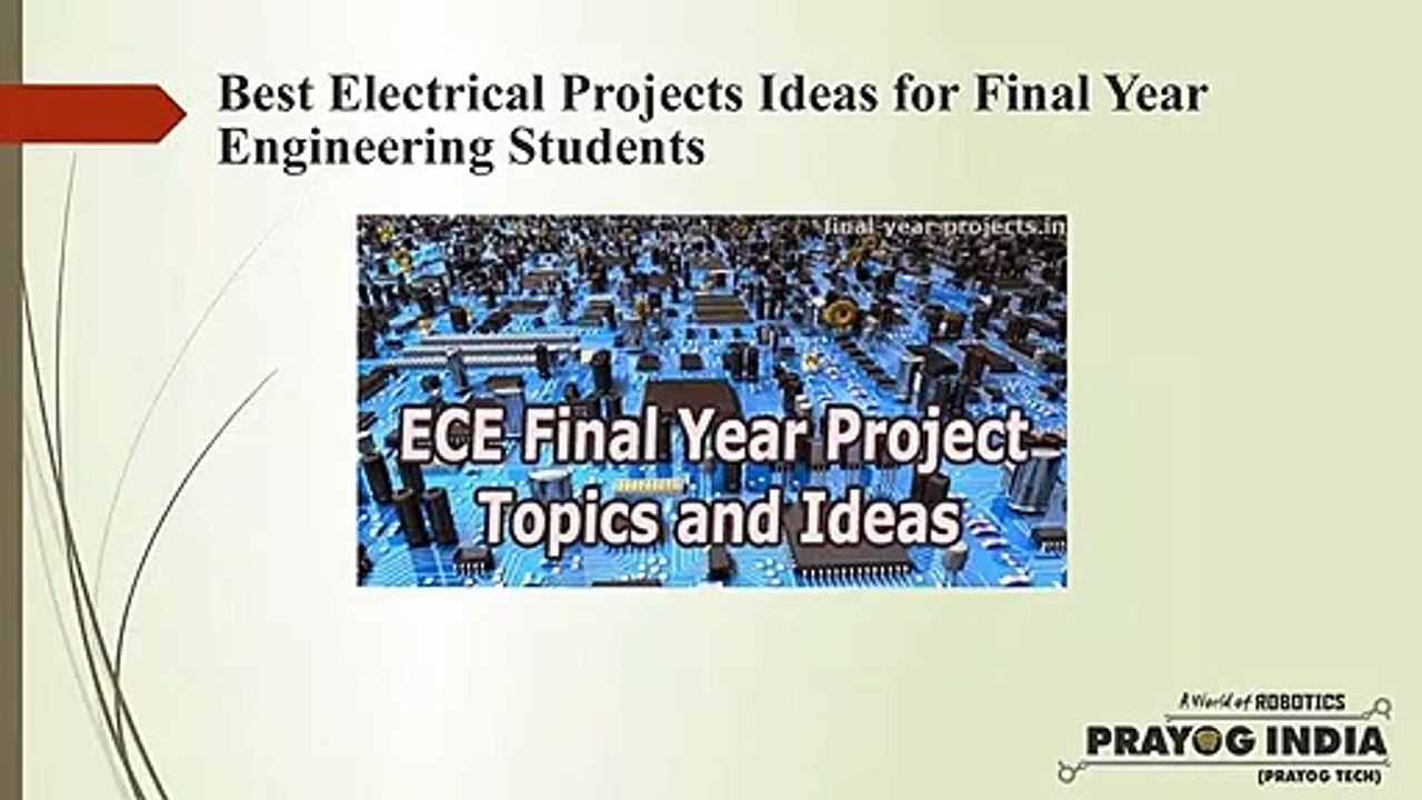 Best Electrical Projects Ideas for Final Year Engineering Students
