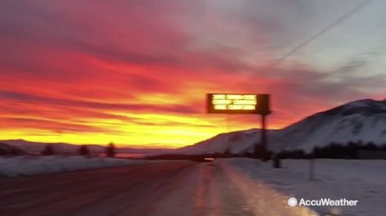 Beautiful sunrise fills sky after damaging California storm