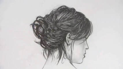 Comment dessiner les cheveux malpropre  ||  How to Draw Hair Messy Bun