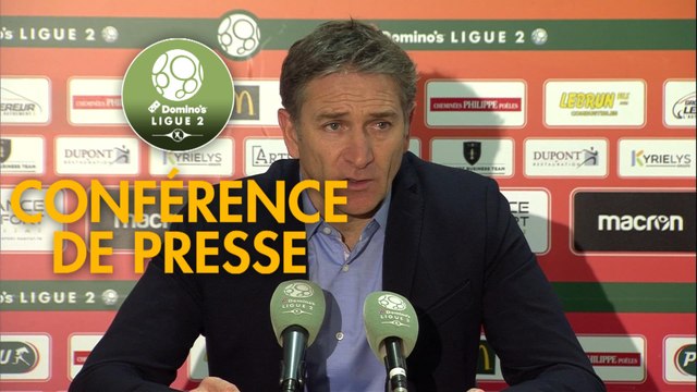 Conférence de presse RC Lens - AS Nancy Lorraine (2-1) : Philippe MONTANIER (RCL) - Alain PERRIN (ASNL) - 2018/2019