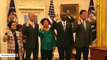 Trump Hosts Swearing-In Ceremony Of 5 New US Citizens In Oval Office