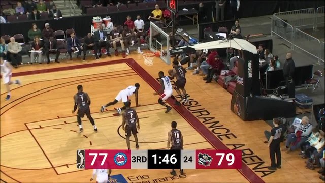 Theo Pinson rattles the rim on the finish!