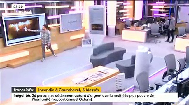 Courchevel 1850 - Gros incendie dans un immeuble qui héberge des saisonniers au centre de la station