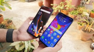 Honor View 20 Vs OnePlus 6T Compared including Camera