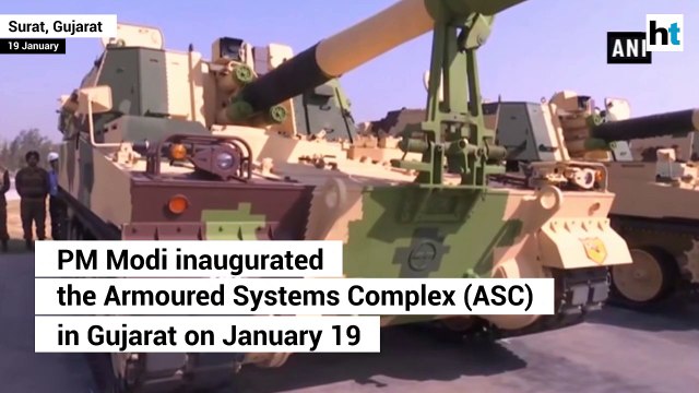 PM Modi rides K-9 Vajra Self Propelled Howitzer built by Larsen & Toubro