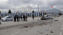 Denizli'de Polis Aracı ile Çöp Kamyonu Çarpıştı 2 Polis Yaralandı