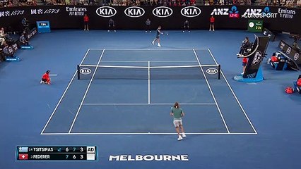 Avec ce magnifique revers de défense, Federer a eu le compas dans l'œil