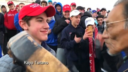 Students in Trump hats mock Native American; school apologizes