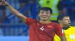 BT Dung salutes crowd after netting shootout winner for Vietnam