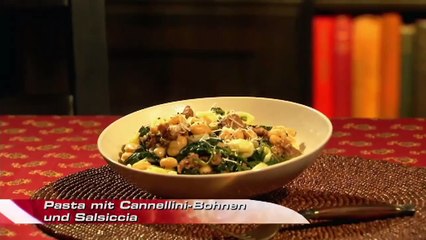 Pasta mit Cannellini-Bohnen und Salsiccia