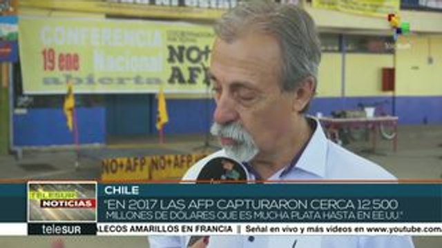 Movimientos sociales de Chile cierran fila en rechazo a las AFP