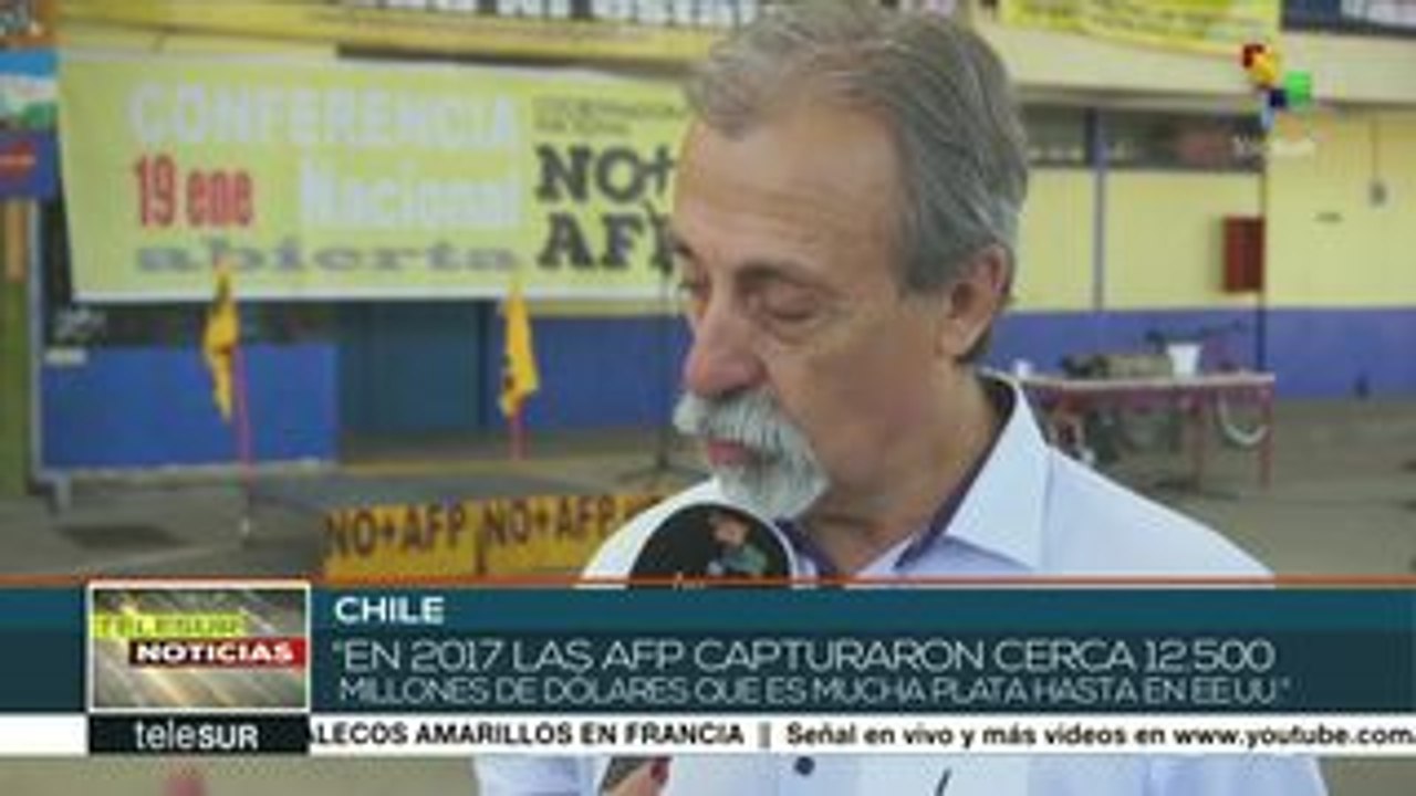 Movimientos sociales de Chile cierran fila en rechazo a las AFP